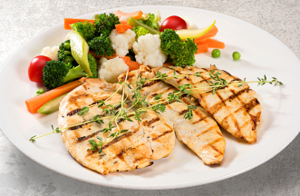 Grilled Turkey With Steamed Veggies