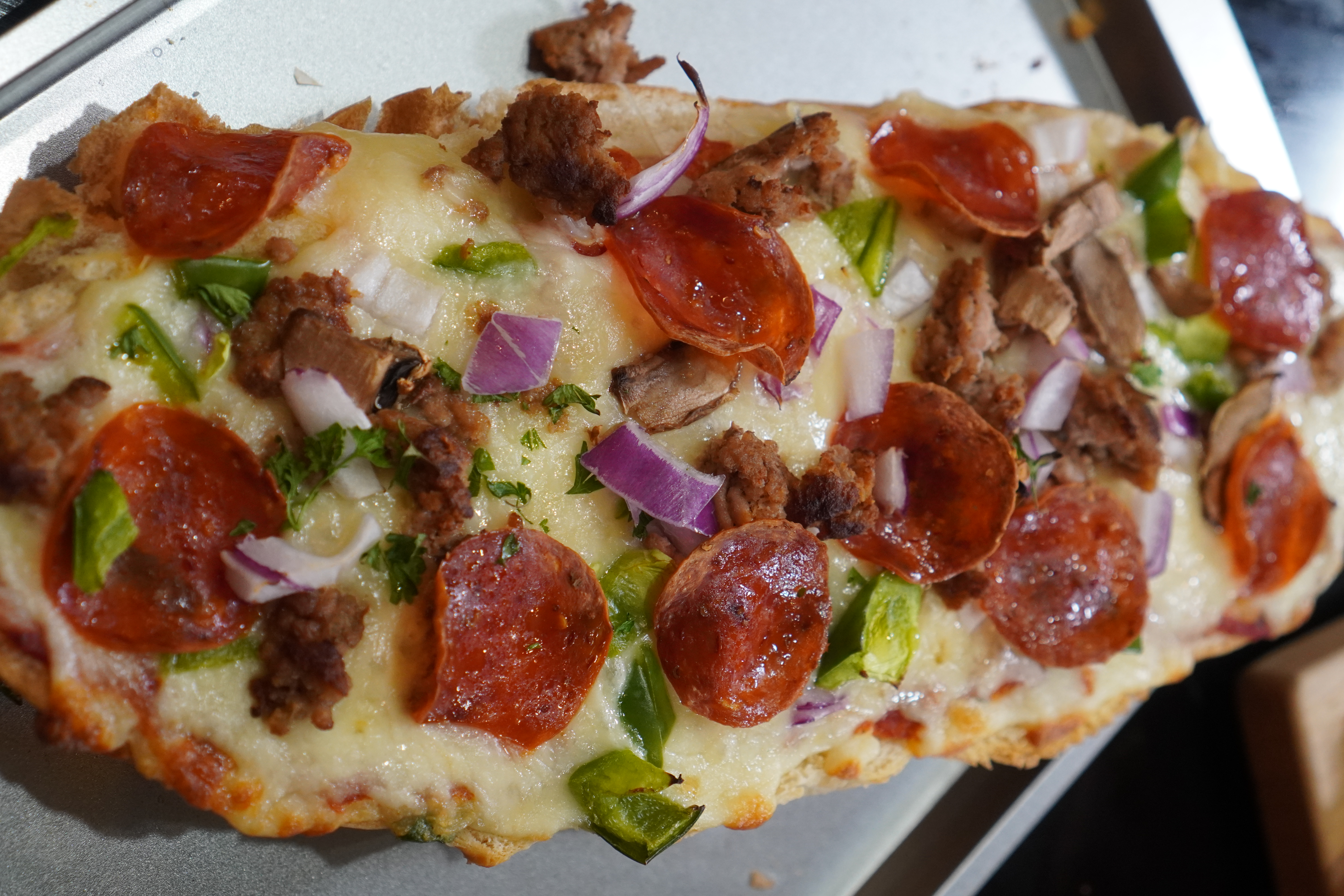 Supreme Pizza Garlic Bread