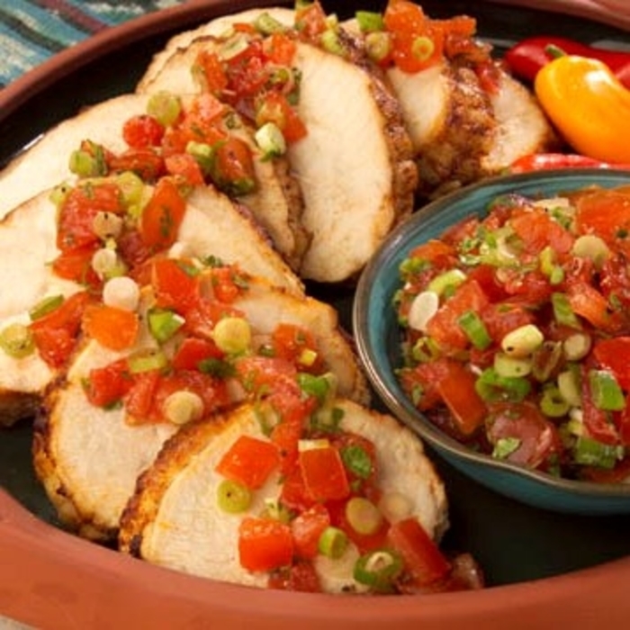 Image of Grilled Turkey with Cilantro Salsa
