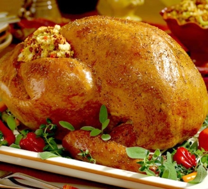 Image of Turkey with Chorizo Cornbread Stuffing