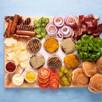 Build-Your-Own Turkey Burger Platter