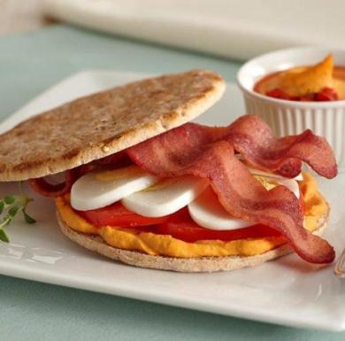 Image of Egg and Red Pepper hummus Sandwich