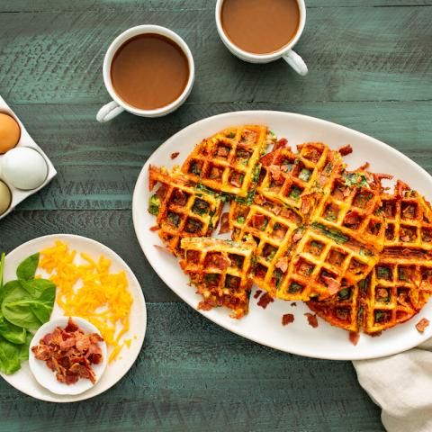Image of Turkey Bacon Savory Waffles