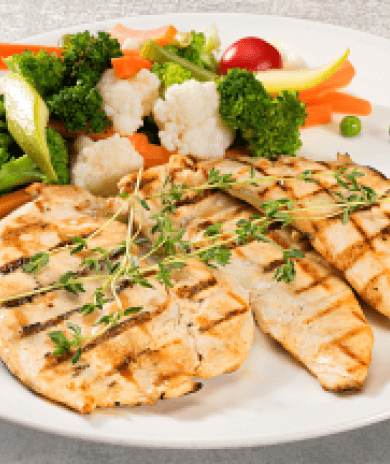 Grilled Turkey With Steamed Veggies
