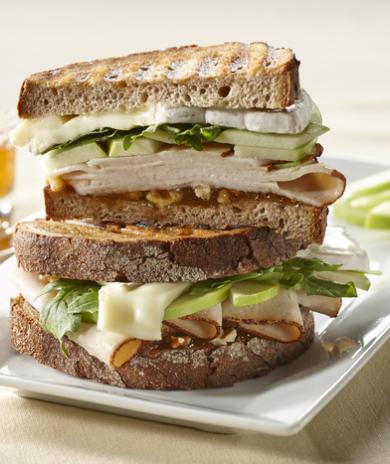Butterball Thanksgiving Turkey Brie, Fig and Walnut Panini
