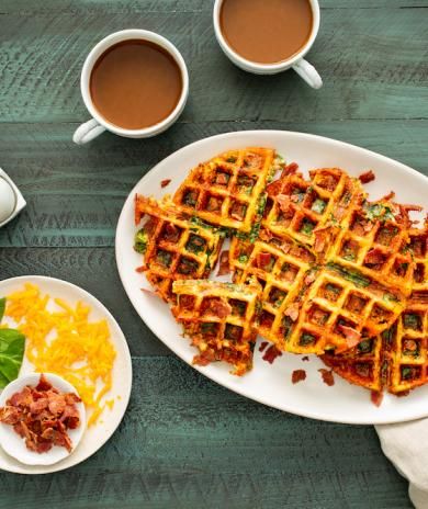 Image of Turkey Bacon Savory Waffles