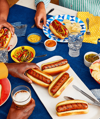 Grilled Hearty Links with Fixings