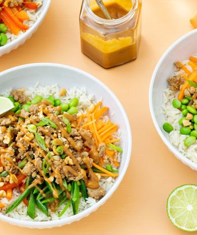 Thai Turkey Grain Bowls