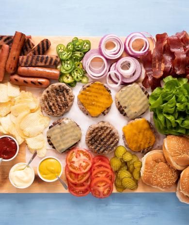Build-Your-Own Turkey Burger Platter