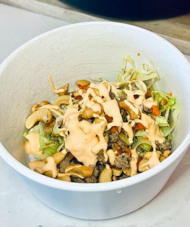 Image of Emily's Egg Roll in a Bowl.