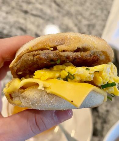 Image of Turkey Sausage Breakfast Sandwiches.