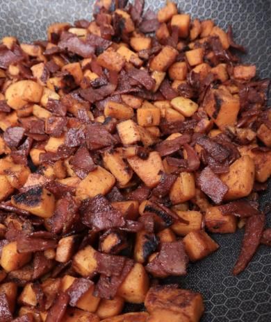  Maple Turkey Bacon Sweet Potato Hash