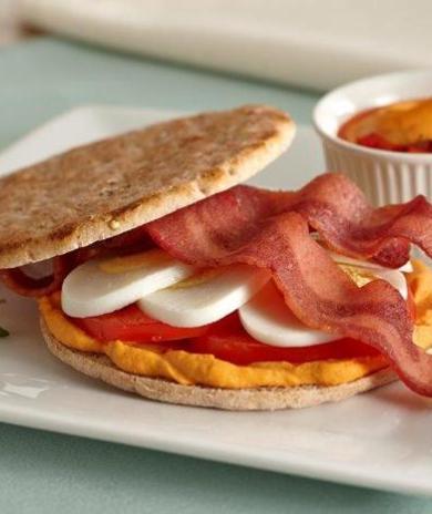 Image of Egg and Red Pepper hummus Sandwich