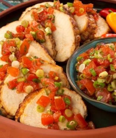 Image of Grilled Turkey with Cilantro Salsa