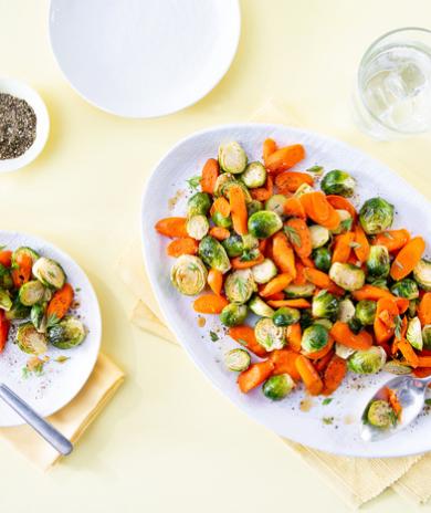 Image of Roasted Brussels Sprouts and Carrots