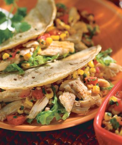 Image of Southwest Turkey Tacos with Spicy Corn Salsa