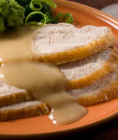 Image of Turkey with Lemon-Onion Gravy
