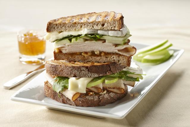 Butterball Thanksgiving Turkey Brie, Fig and Walnut Panini