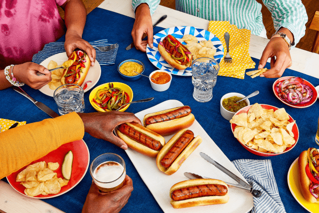 Grilled Hearty Links with Fixings