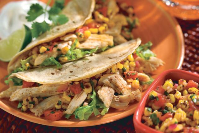 Image of Southwest Turkey Tacos with Spicy Corn Salsa
