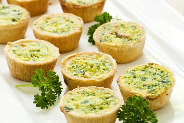 Image of Spinach Brie and Bacon Mini Quiche