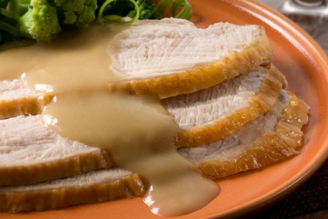 Image of Turkey with Lemon-Onion Gravy